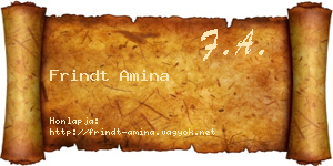 Frindt Amina névjegykártya